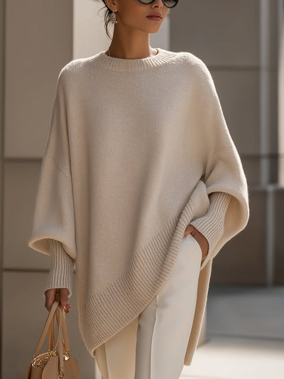 Bea - Pull Poncho Beige Chic