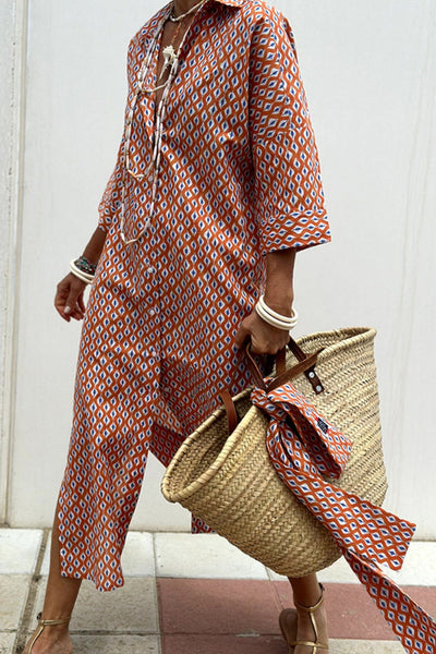 Anne - Élégante robe chemise à carreaux