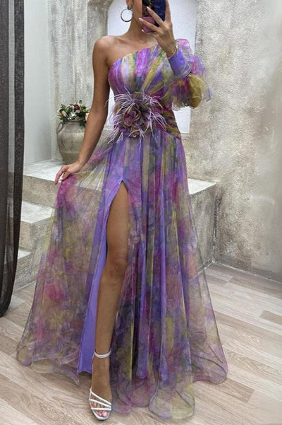 Kayla - Robe Florale Asymétrique