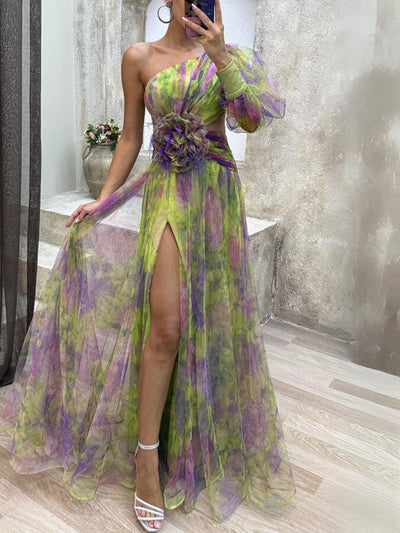 Kayla - Robe Florale Asymétrique