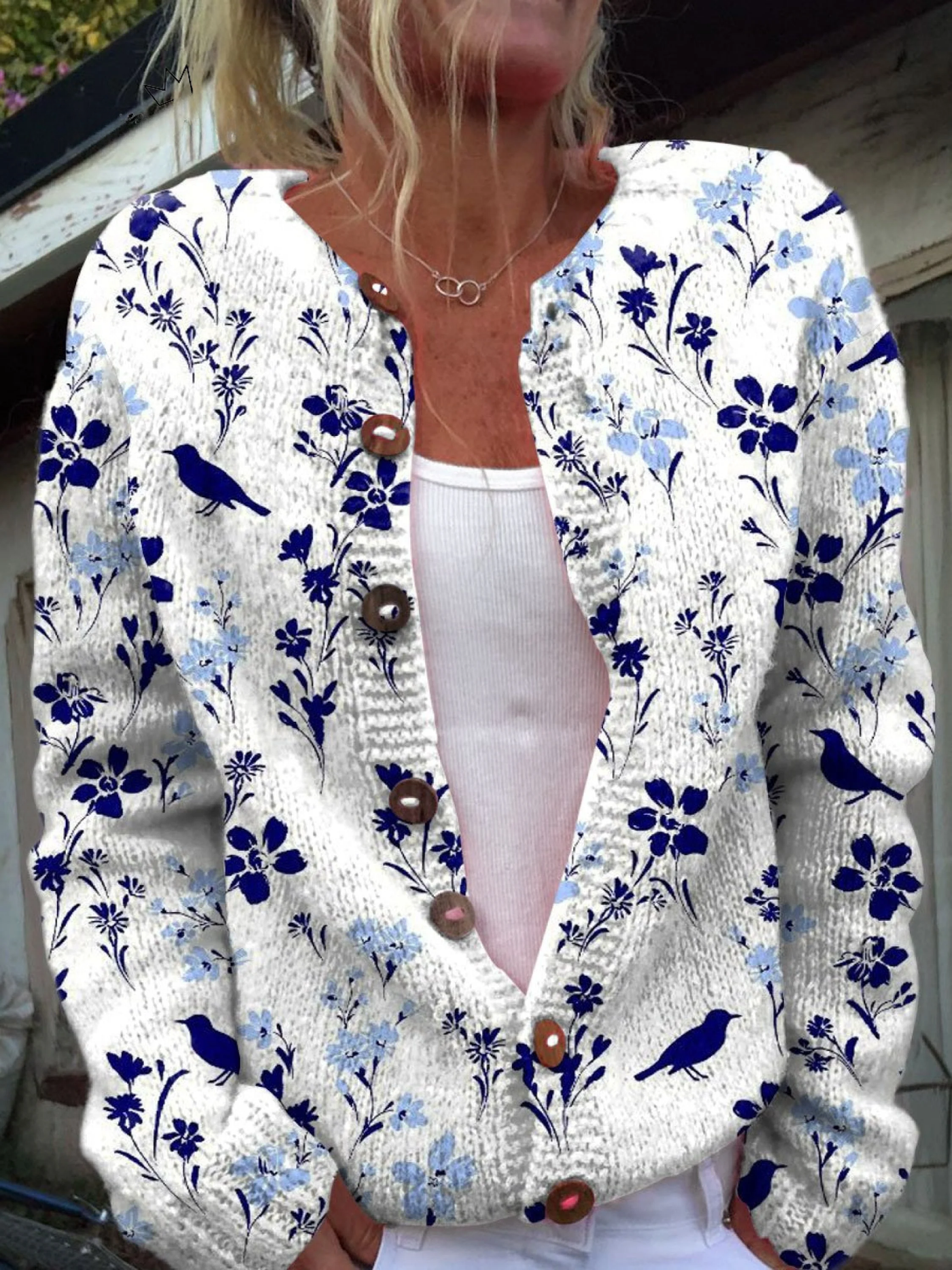 Fleur - Cardigan Doux d'Automne