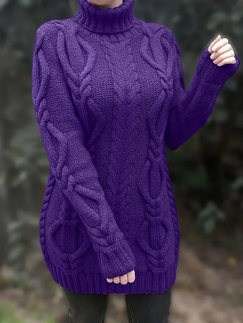 Narda - Élégante Robe Turtleneck