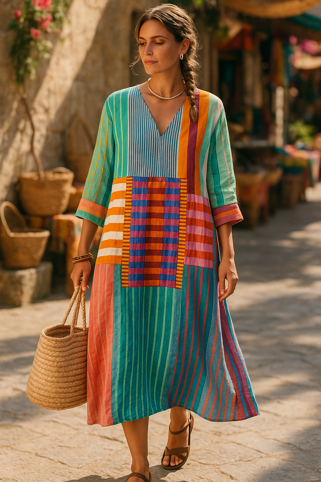 Malia - Robe géométrique élégante