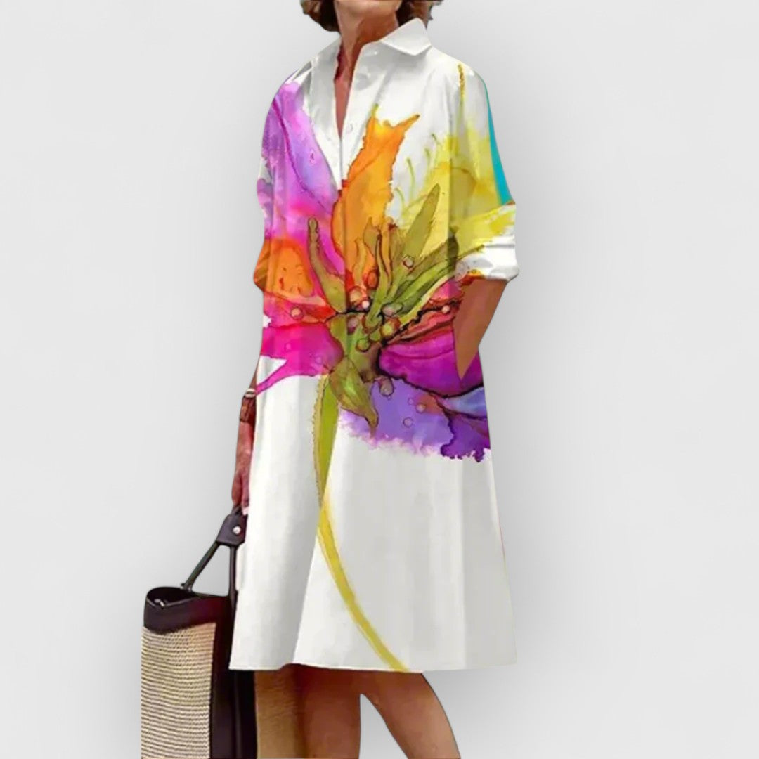 Scarlett - Robe Midi À Pois Élégante