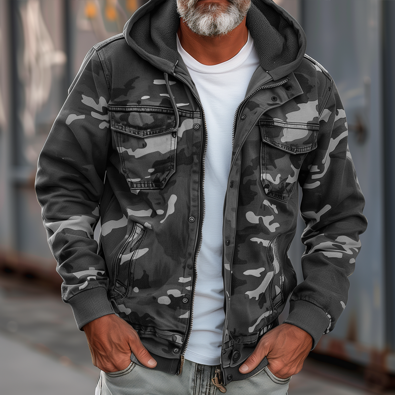 Fabian - Veste Cargo Camouflage Élégante