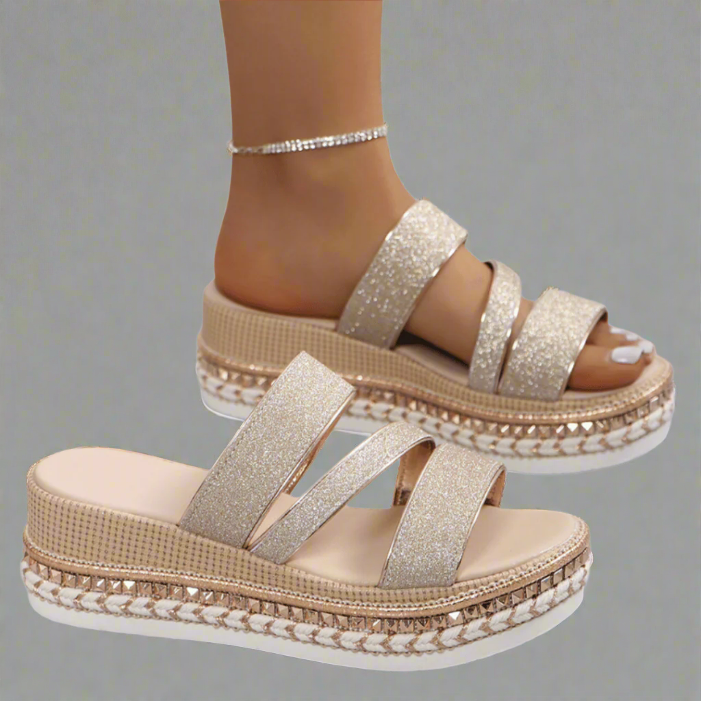 Helga - Sandales Wedge Confortables
