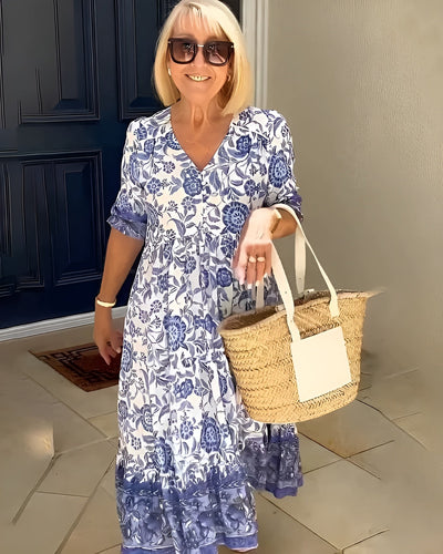 Evelyne - Élégante Robe Fleurie