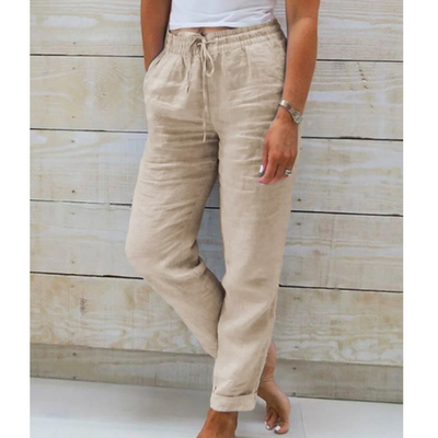 Eleonor -  Pantalon Stretch en Lin