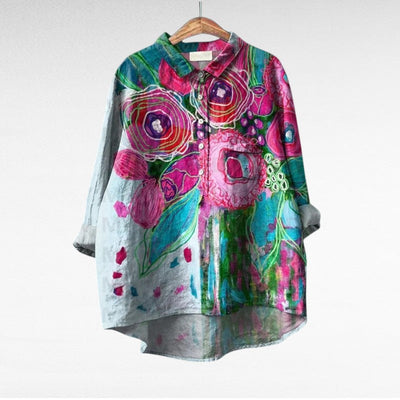 Laluna - Blouse Vintage Printanière