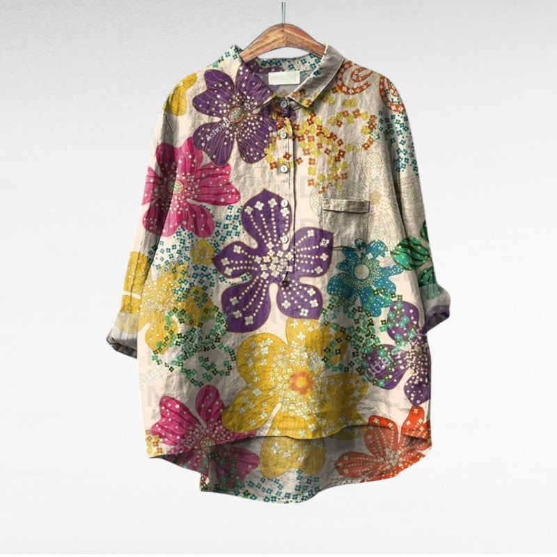 Laluna - Blouse Vintage Printanière