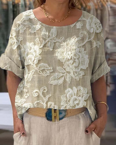 Maelin - T-Shirt Floral Vintage