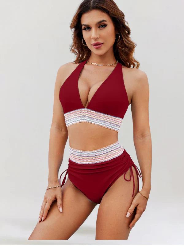 Elvie - Ensemble Bikini Taille Haute