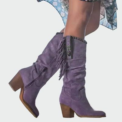 Luna - Bottines Boho-Western Avec Franges