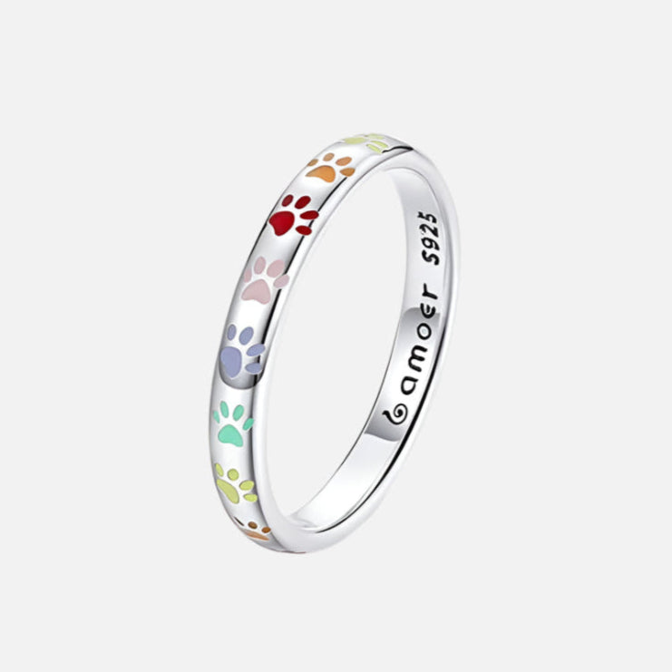 Paw - Bague Émaillée Tendre