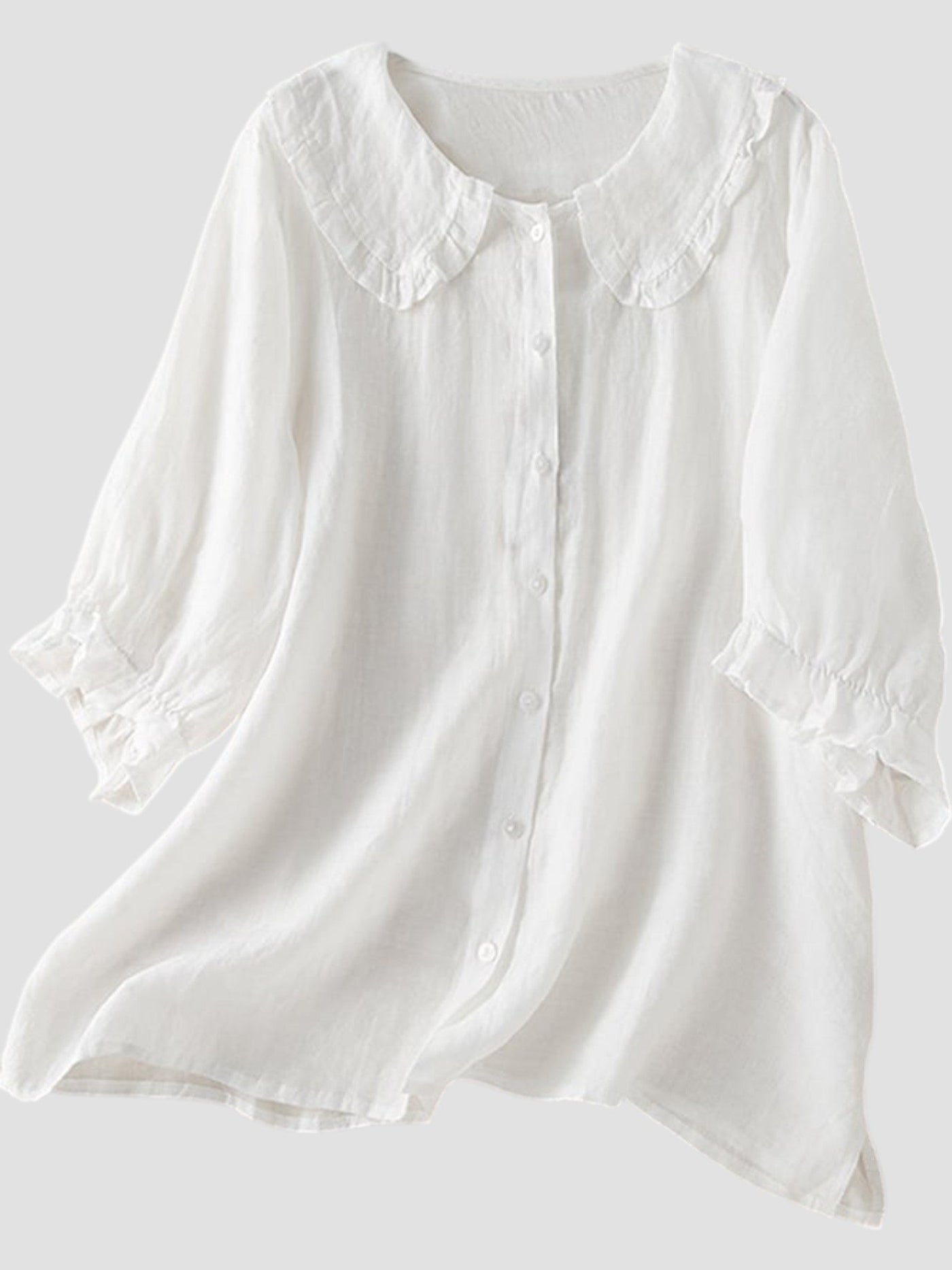 Luana - Chemise Légère Avec Volants