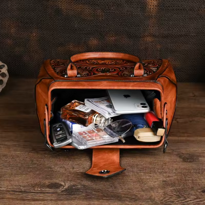 Florina - Sac En Cuir Floral