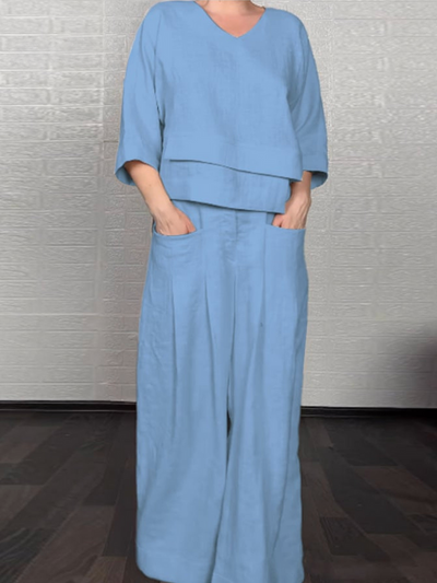 Renaya - Ensemble Décontracté en Coton-Lin