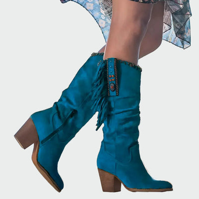 Luna - Bottines Boho-Western Avec Franges