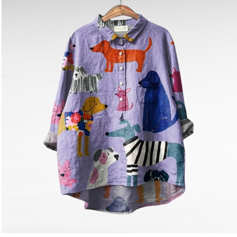 Laluna - Blouse Printemps Été Élégante