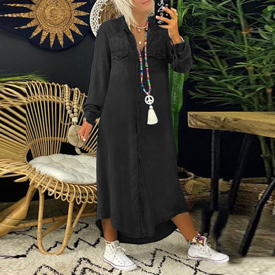 Yara - Élégante Robe Maxi en Denim