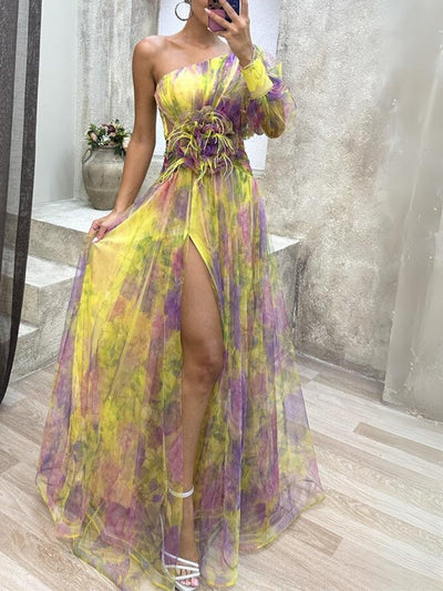 Kayla - Robe Florale Asymétrique