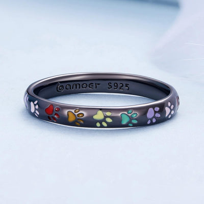 Paw - Bague Émaillée Tendre