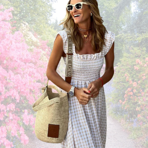 Belle - Robe Maxi Vichy Évasée