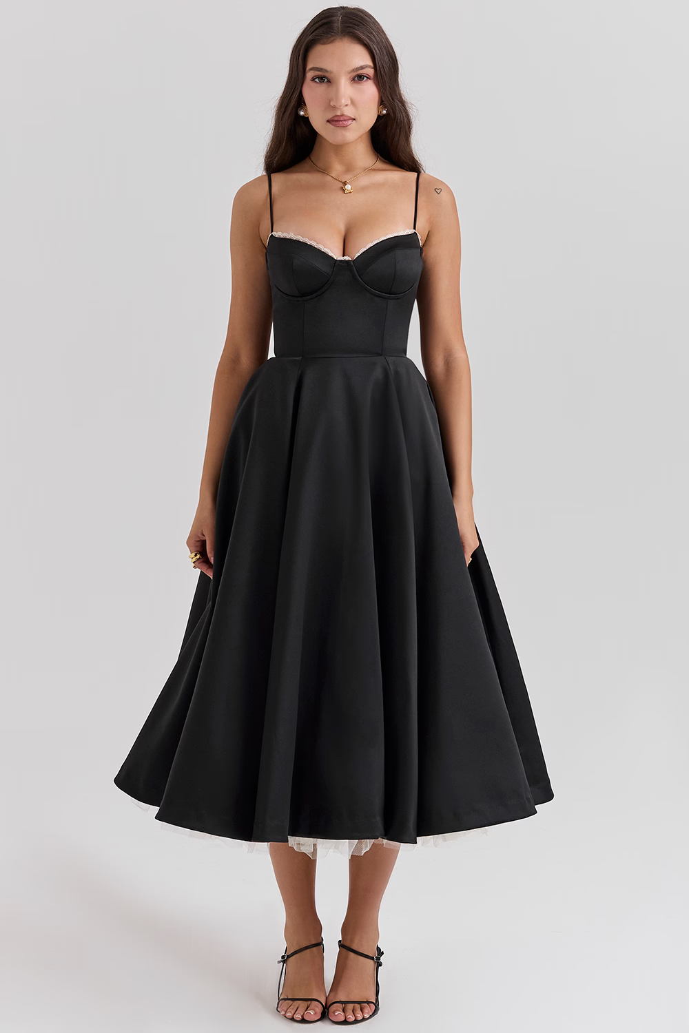 Lieselotte - Élégante Robe Midi Satin