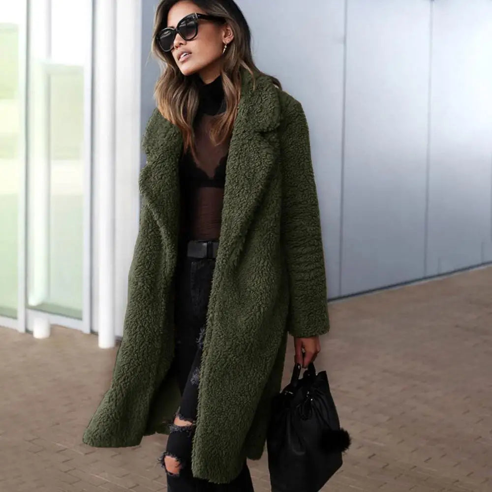 Léocadie - Manteau Fausse Fourrure Chic