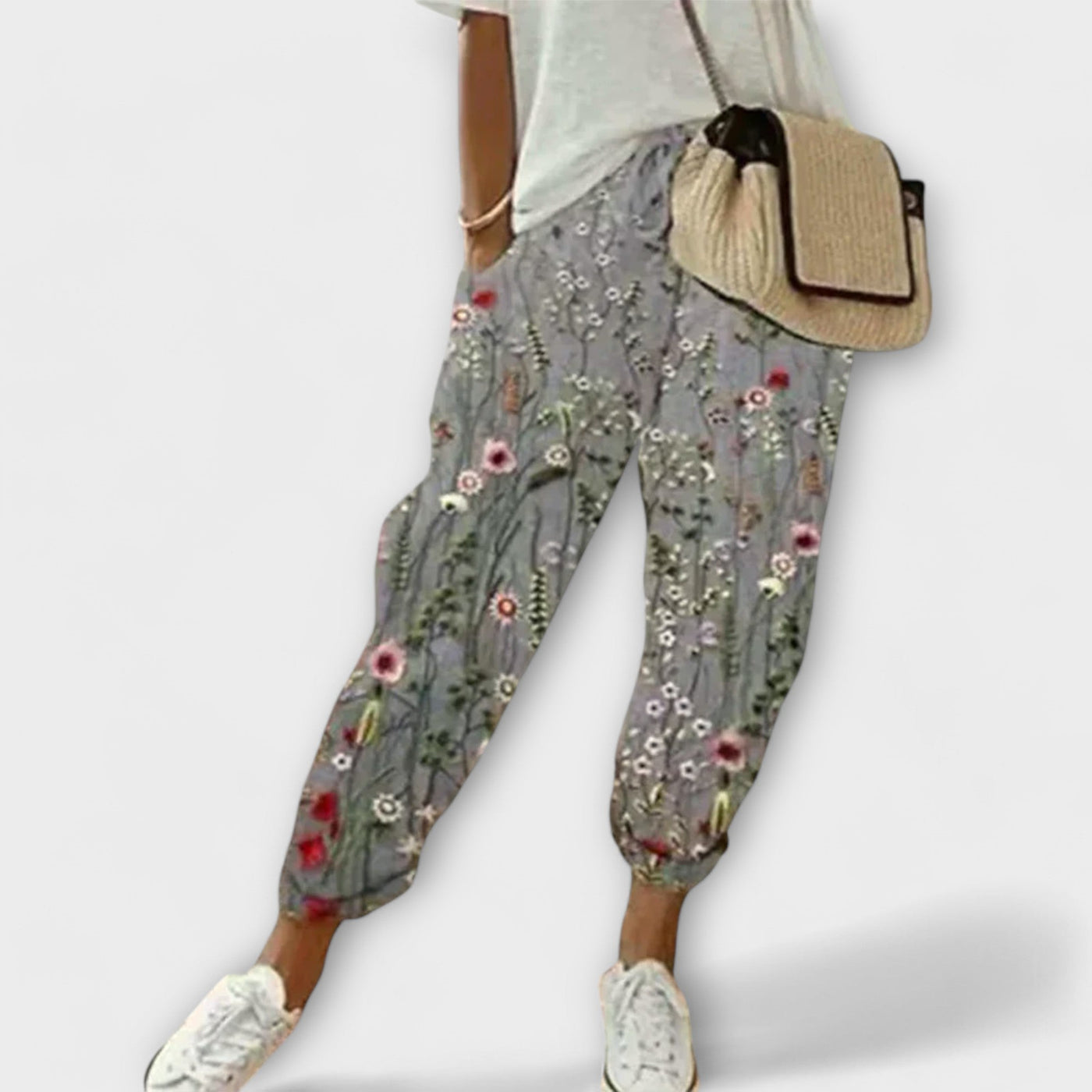 Burga - Pantalon Décontracté en Coton-Lin