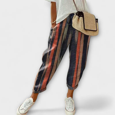 Burga - Pantalon Décontracté en Coton-Lin