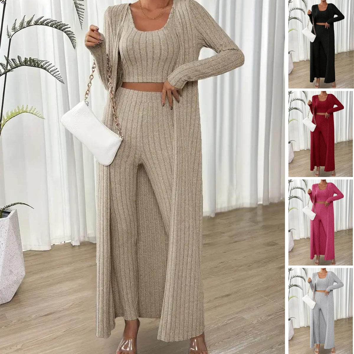 Solène - Ensemble Côtelé Chic