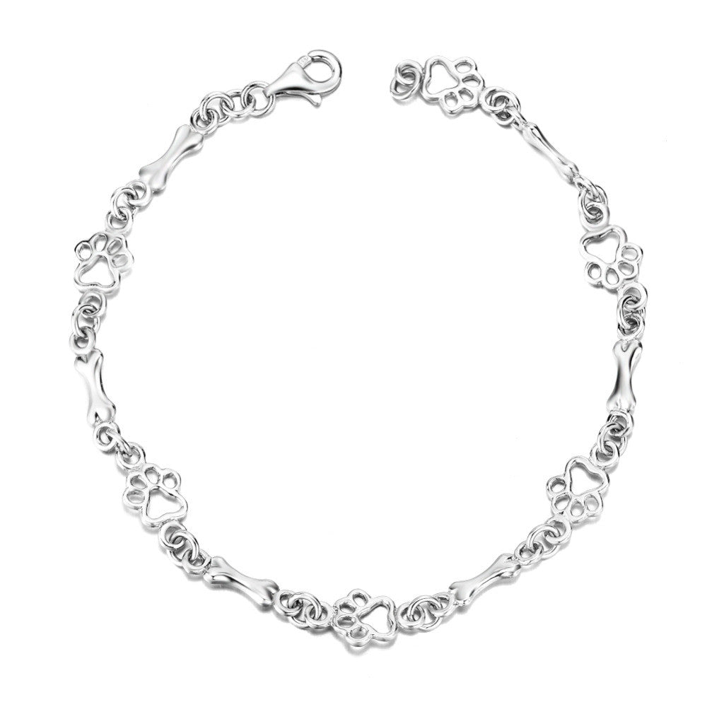 Patte - Bracelet Argent Chien Élégant