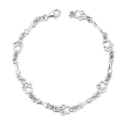 Patte - Bracelet Argent Chien Élégant