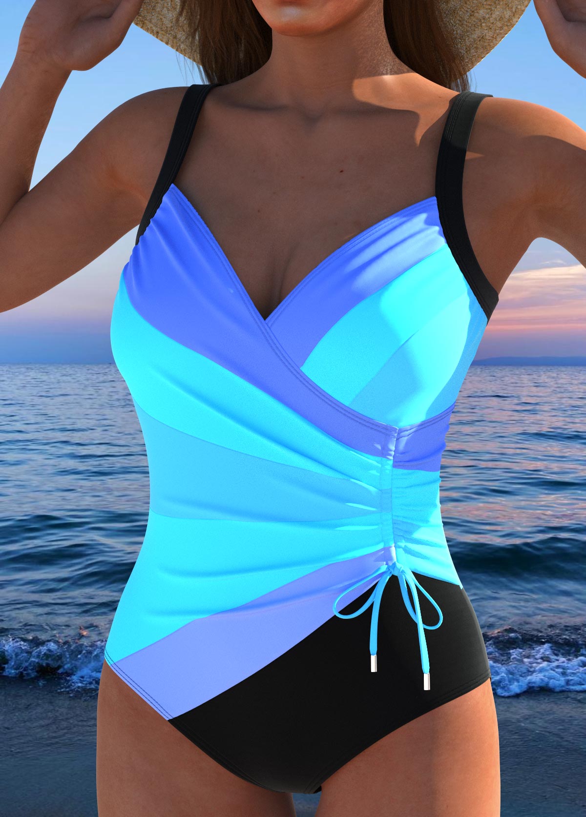 Annelore - Maillot Sculptant Color Block