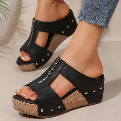Aria - Sandales Confortables Veloutées