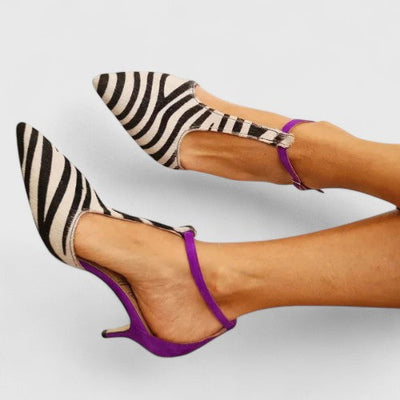 Virelle - Talons Élégants À Imprimé Zèbre