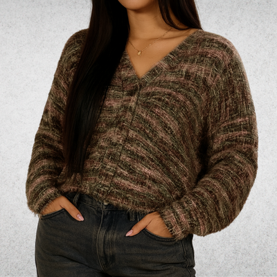 Mona - Gilet Multicolore Décontracté