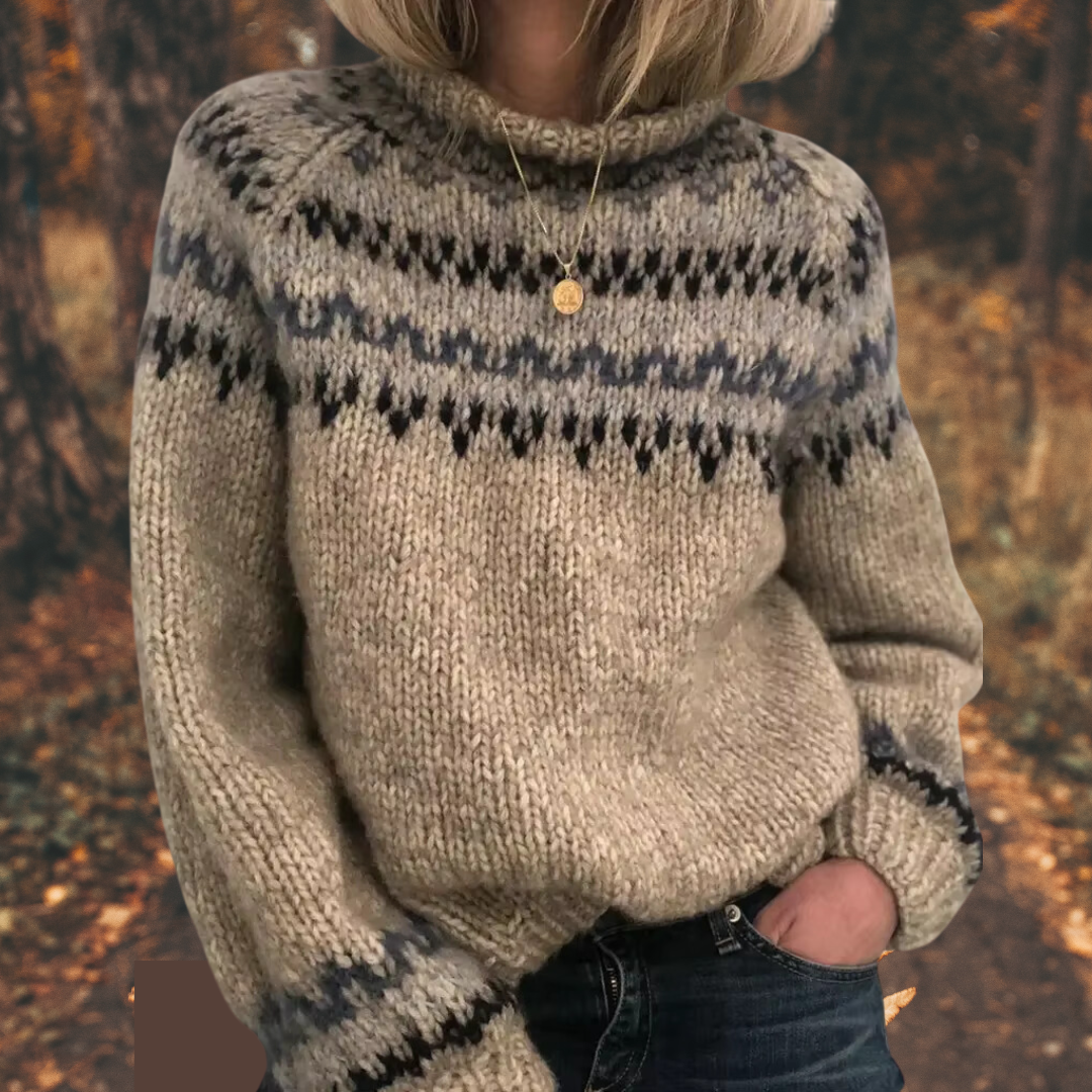 Astrid - Élégant Pull Nordic