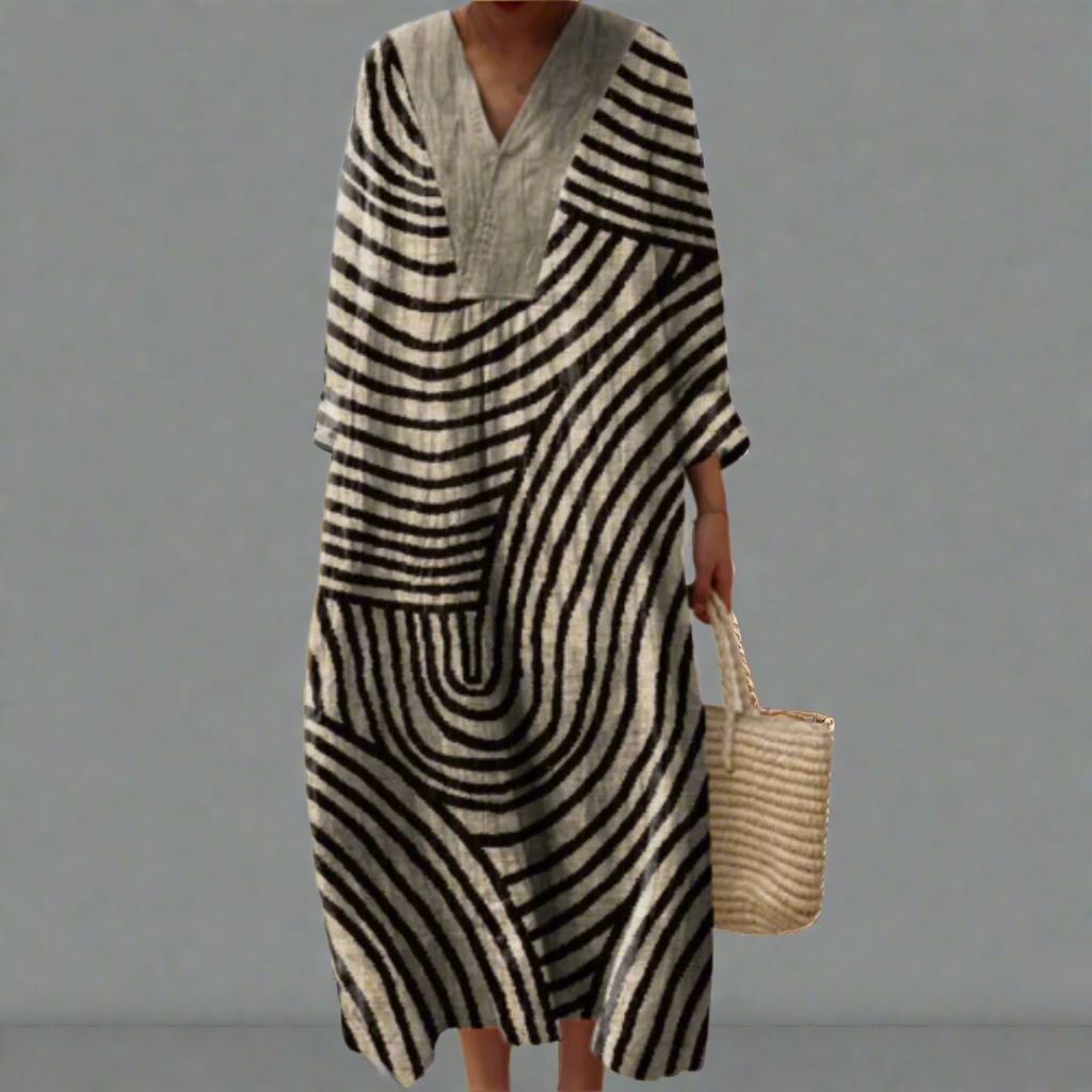 Lia - Robe Géométrique Élégante