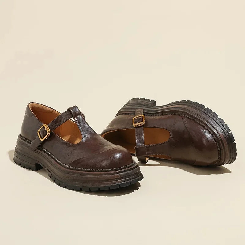 Mary Janes - Élégante Chaussure en Cuir