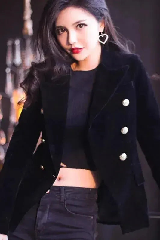 Nolia - Blazer Velours Élégant