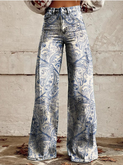Azly - Pantalon floral décontracté et élégant