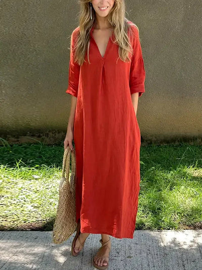 Fiora - Robe Longue Décontractée