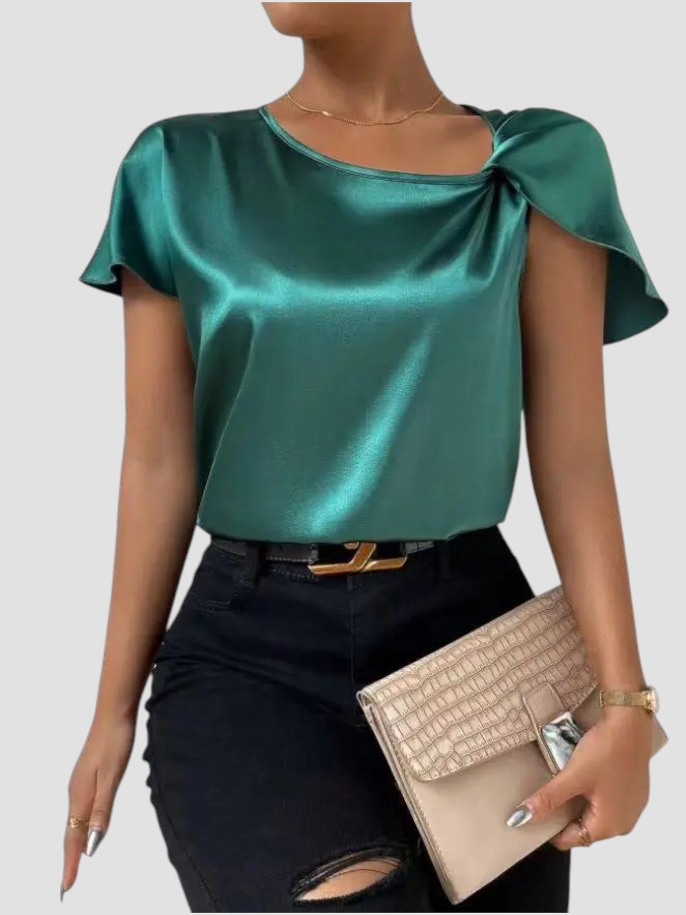 Camille - Élégante Blouse Satinée