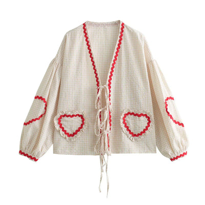 Lindsey - Cardigan Vichy Rétro Chic
