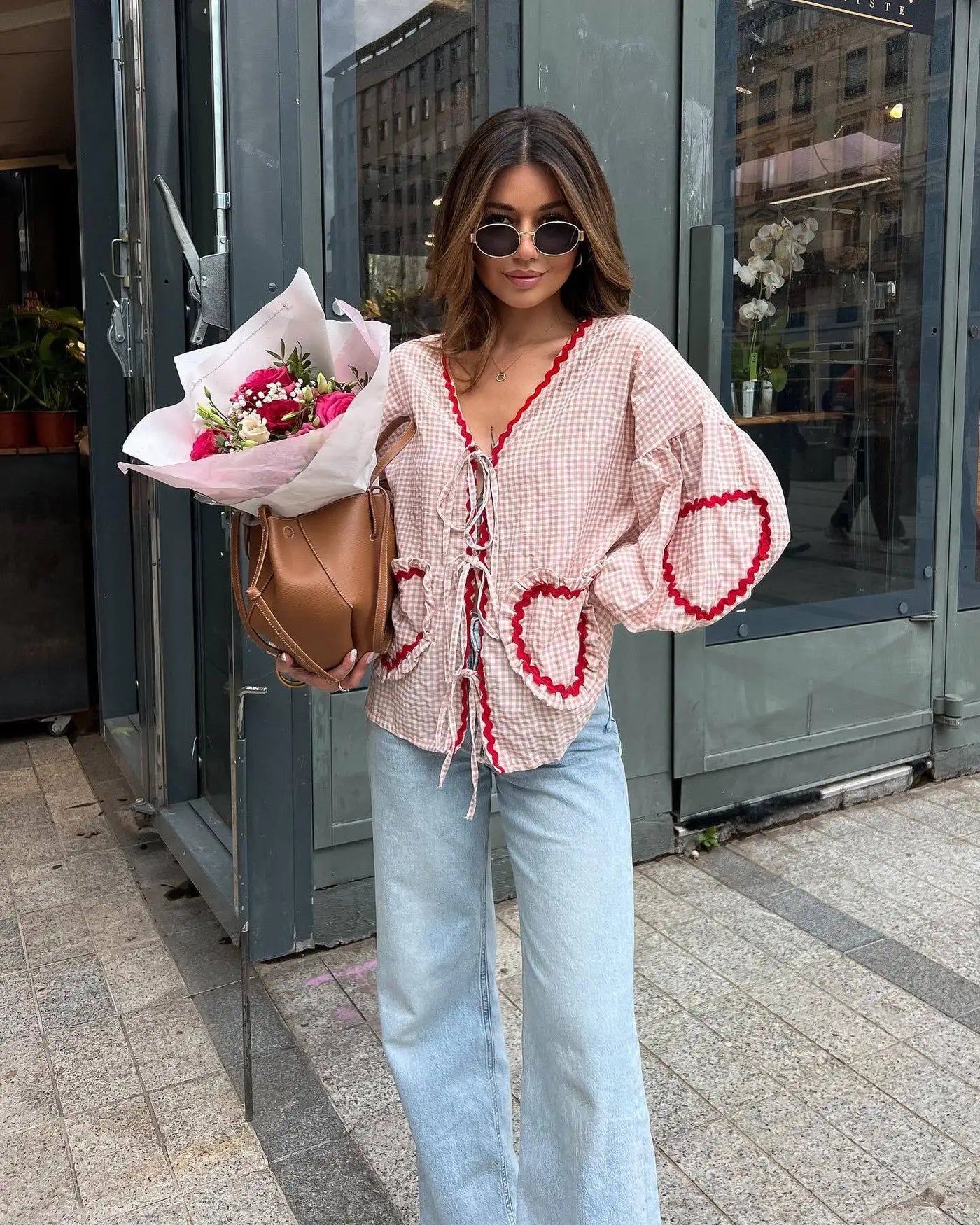 Lindsey - Cardigan Vichy Rétro Chic