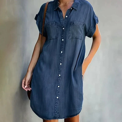 Aubree - Robe Décontractée En Denim