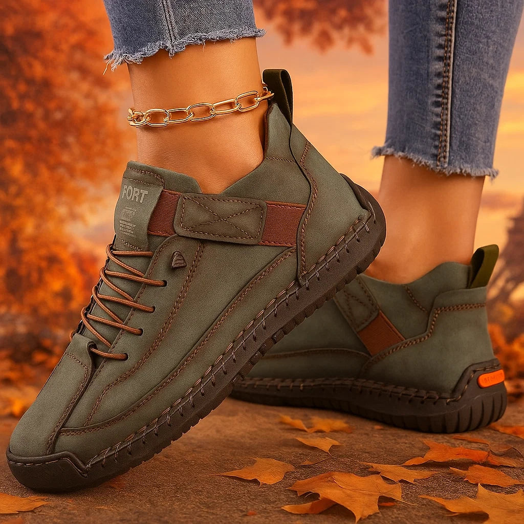 Mia™ | Baskets de confort orthopédique vert foncé