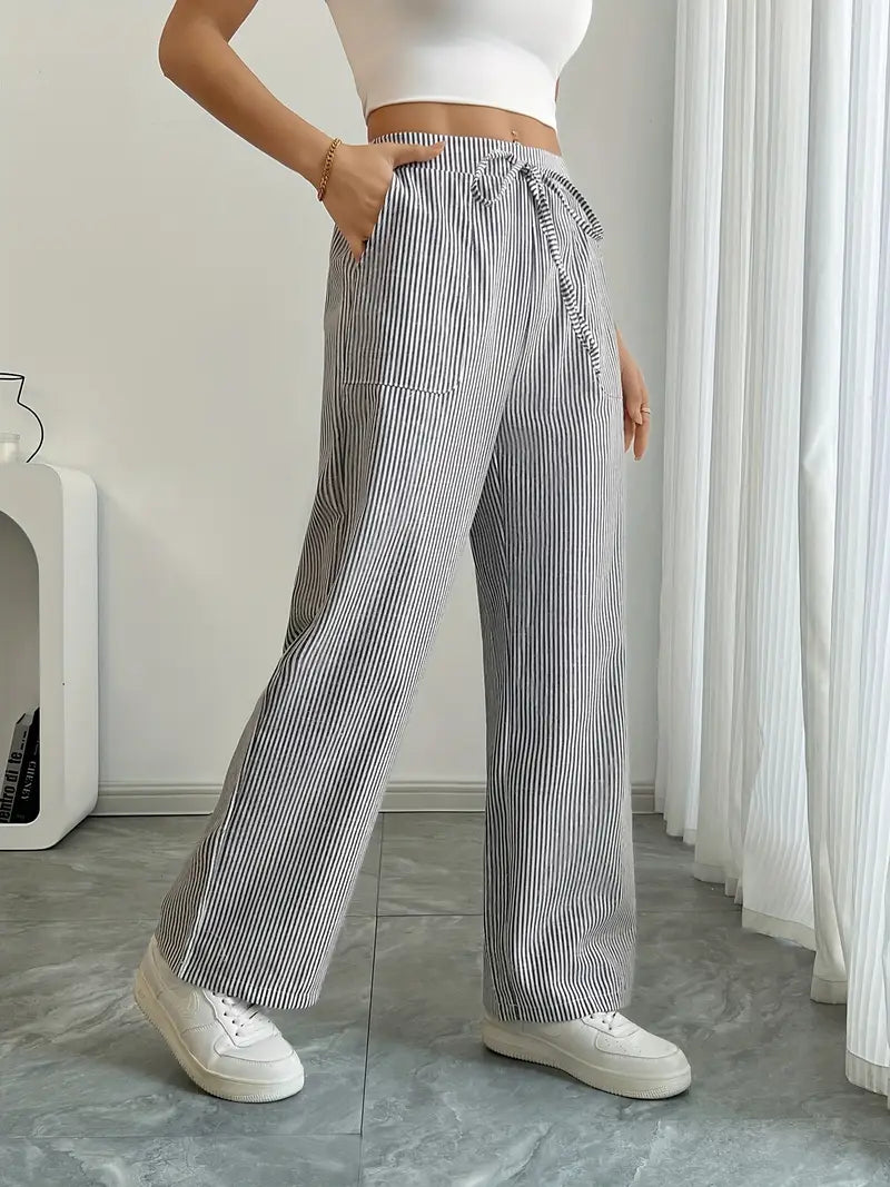 Alina - Pantalon Confortable à Rayures